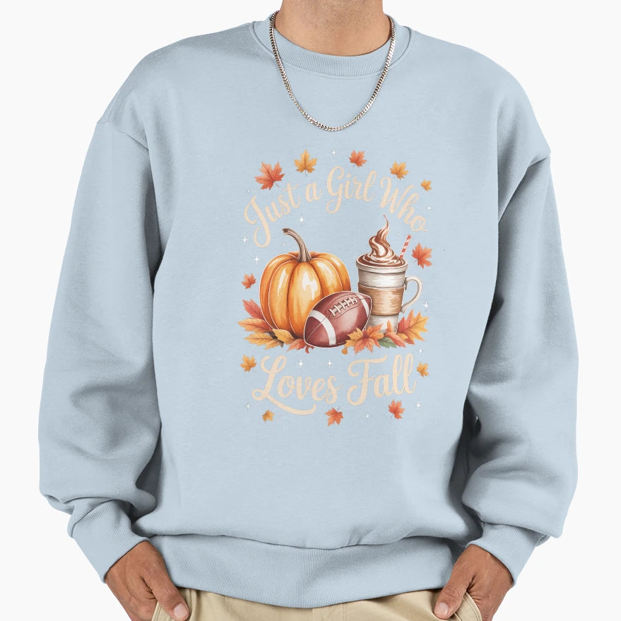 Just Who Loves Fall Pumpkin Cozy Autumn Sweatshirt - Trendy Graphic Unisex - T-Shirt, Sweatshirt, Hoodie
