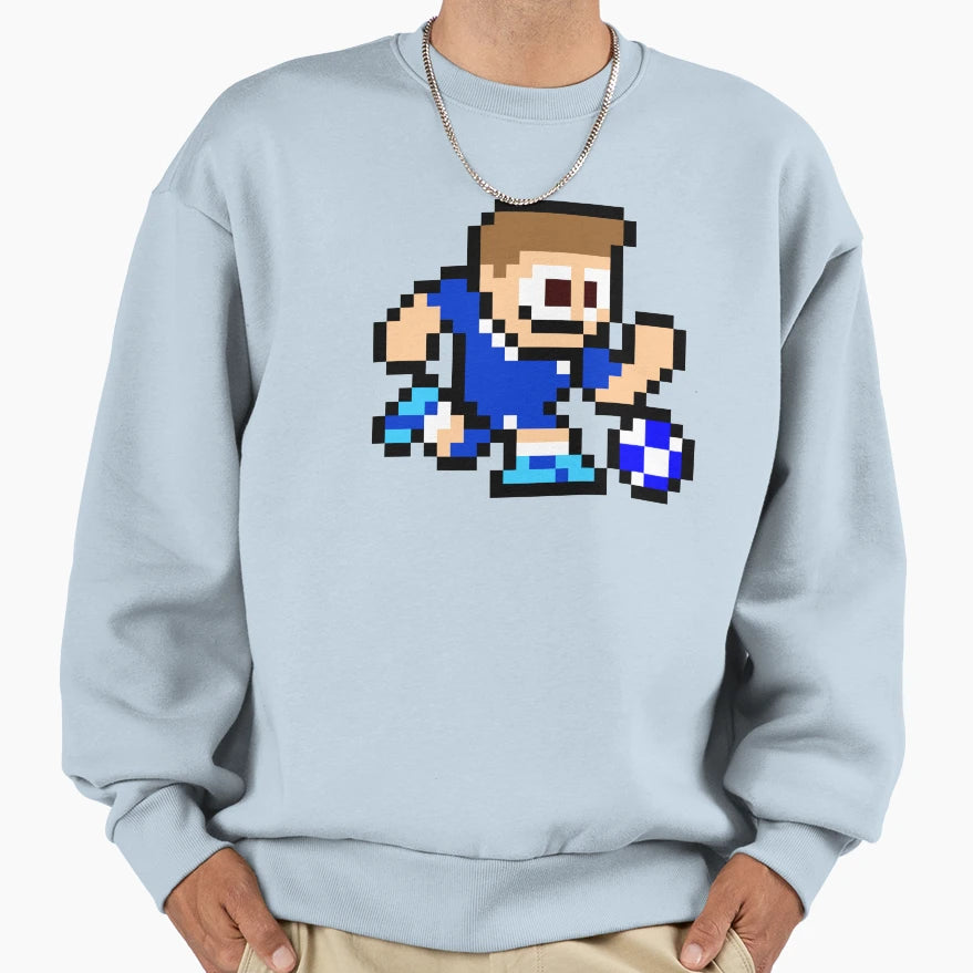 Chelsea 8 Bit Football Soccer Player Sweatshirt - Fun Novelty Design Unisex - T-Shirt, Sweatshirt, Hoodie
