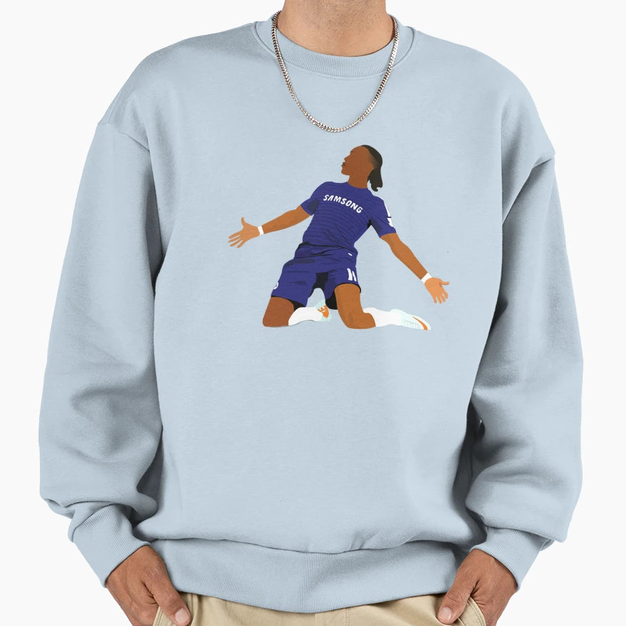Drogba Sweatshirt - Custom Art Print for Adults - T-Shirt, Sweatshirt, Hoodie