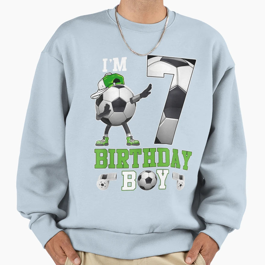 Soccer Birthday Party 7 Years Old Sweatshirt - Casual Everyday Wear Unisex - T-Shirt, Sweatshirt, Hoodie
