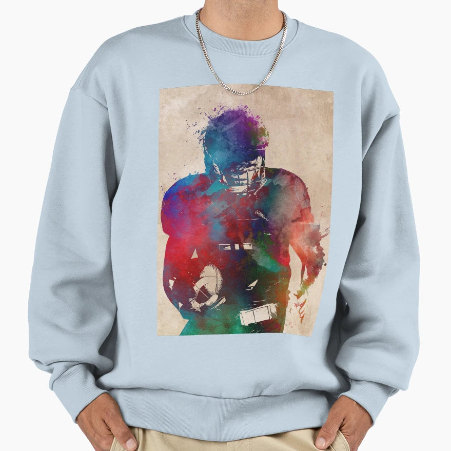 American Football Player Football Sport Sweatshirt - Graphic Print Unisex - T-Shirt, Sweatshirt, Hoodie