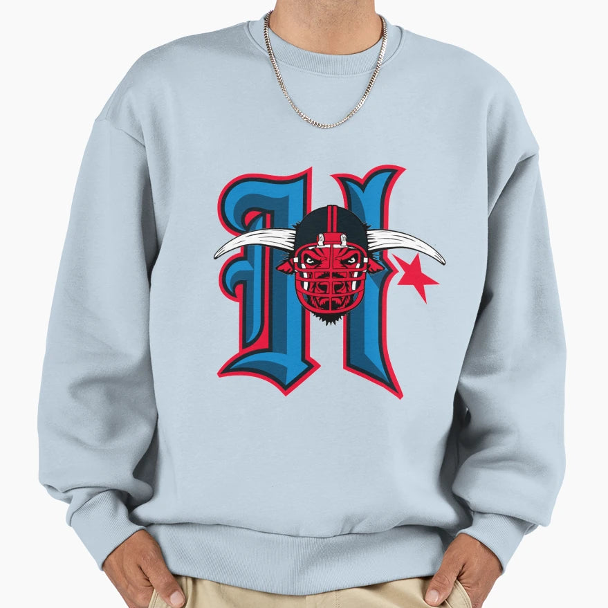 Texans Head Sweatshirt - Aesthetic Graphic Men Women - T-Shirt, Sweatshirt, Hoodie