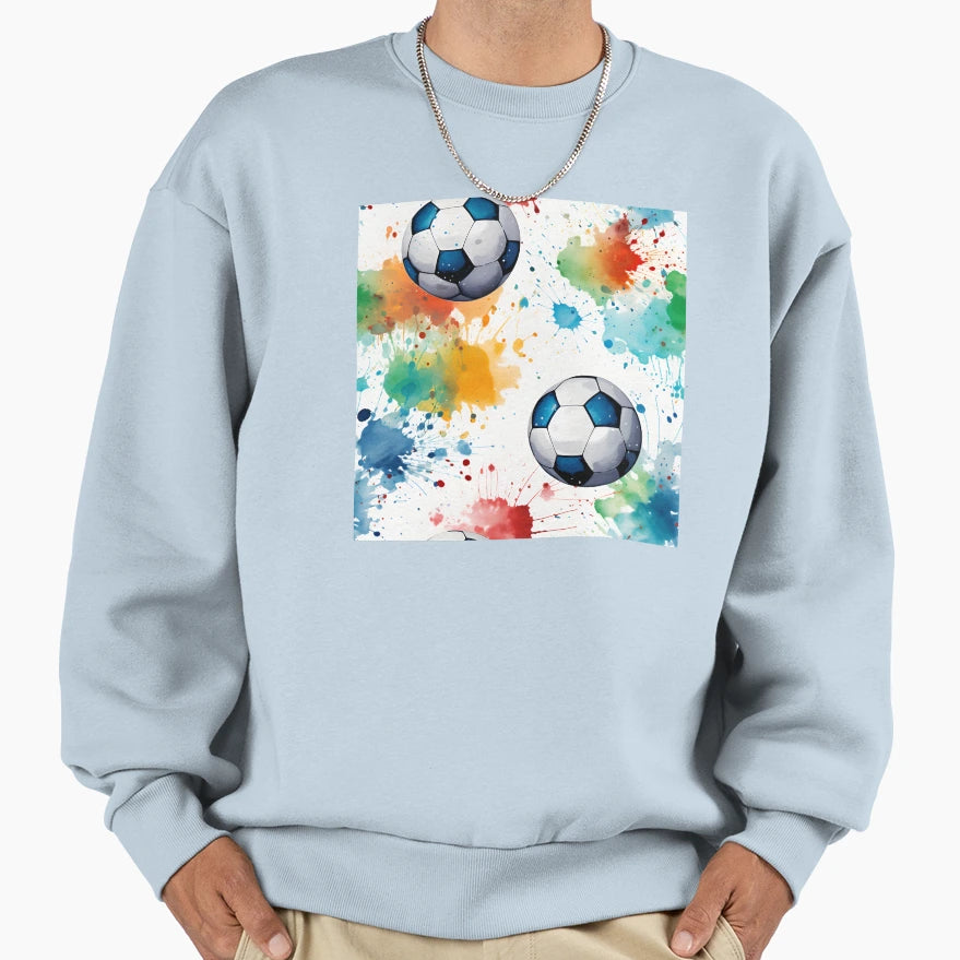 Soccer Ball Pattern Sweatshirt - Aesthetic Graphic Unisex - T-Shirt, Sweatshirt, Hoodie