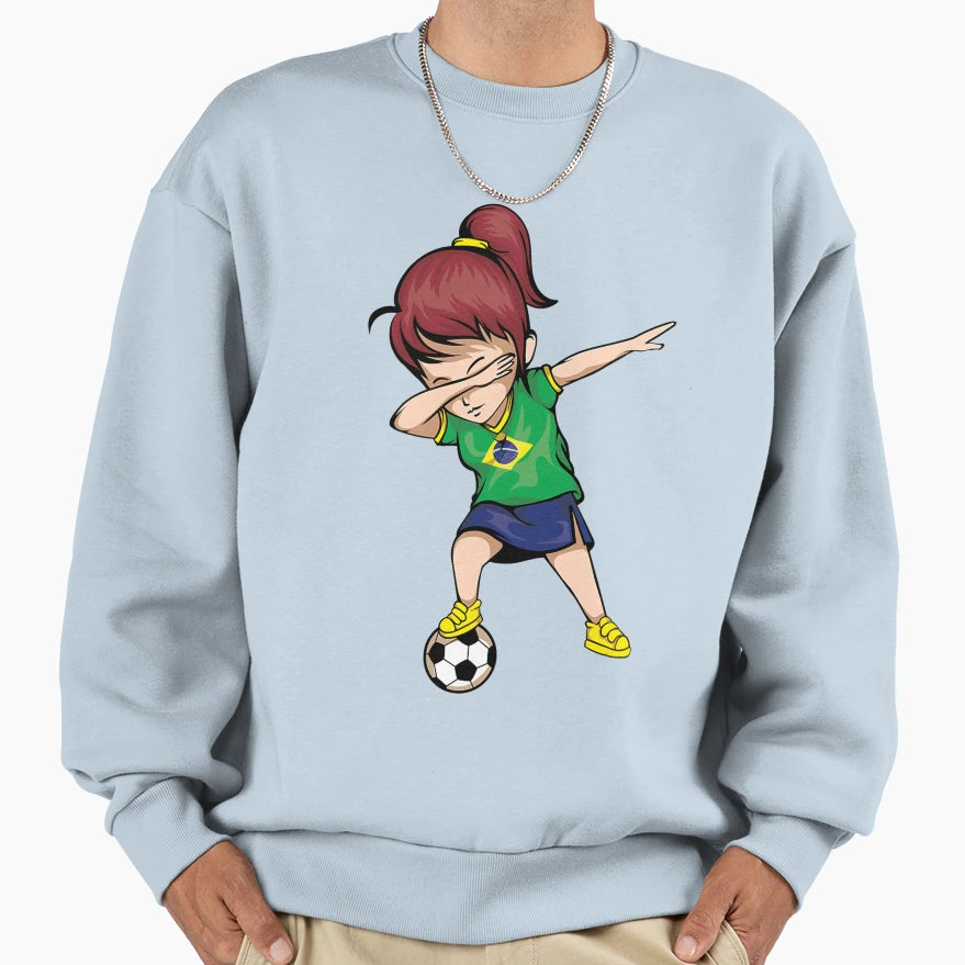 Dabbing Soccer Brazil Jersey Brazilian T-Shirt - Unique Graphic Men Women - T-Shirt, Sweatshirt, Hoodie
