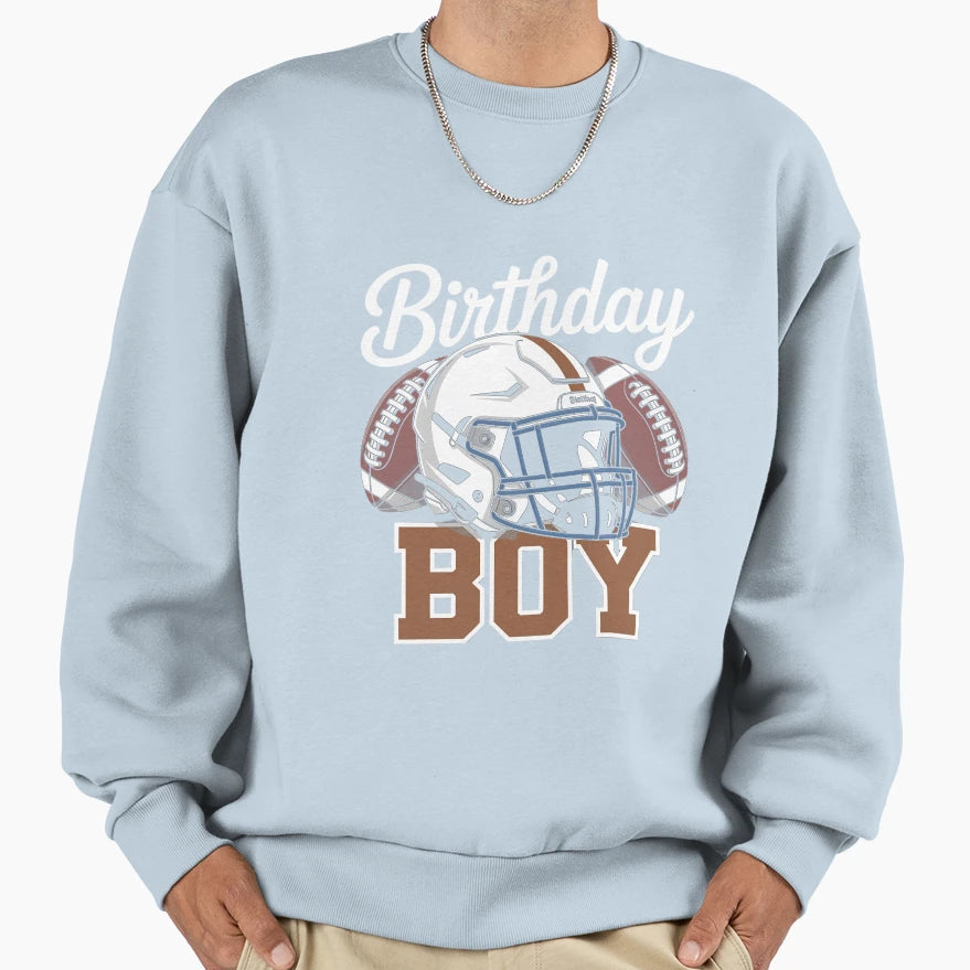 Birthday Football Birthday Party Sweatshirt - Fun Novelty Design Men Women - T-Shirt, Sweatshirt, Hoodie