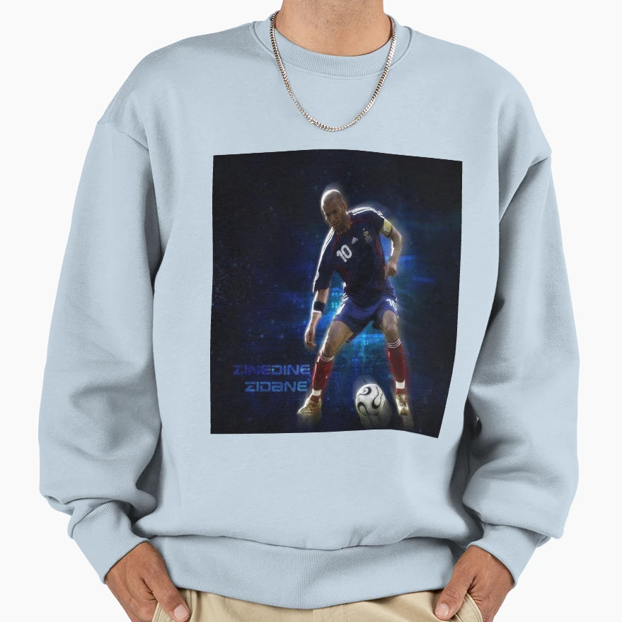 Zinedine Zidane Illustration Sweatshirt - Unique Graphic Unisex - T-Shirt, Sweatshirt, Hoodie