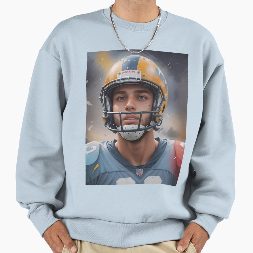 Usa American Football Player Sweatshirt - Casual Everyday Wear Unisex - T-Shirt, Sweatshirt, Hoodie