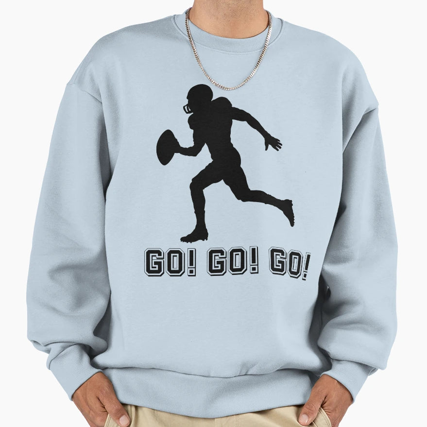 American Football Football Logo Sweatshirt - Fun Novelty Design for Adults - T-Shirt, Sweatshirt, Hoodie