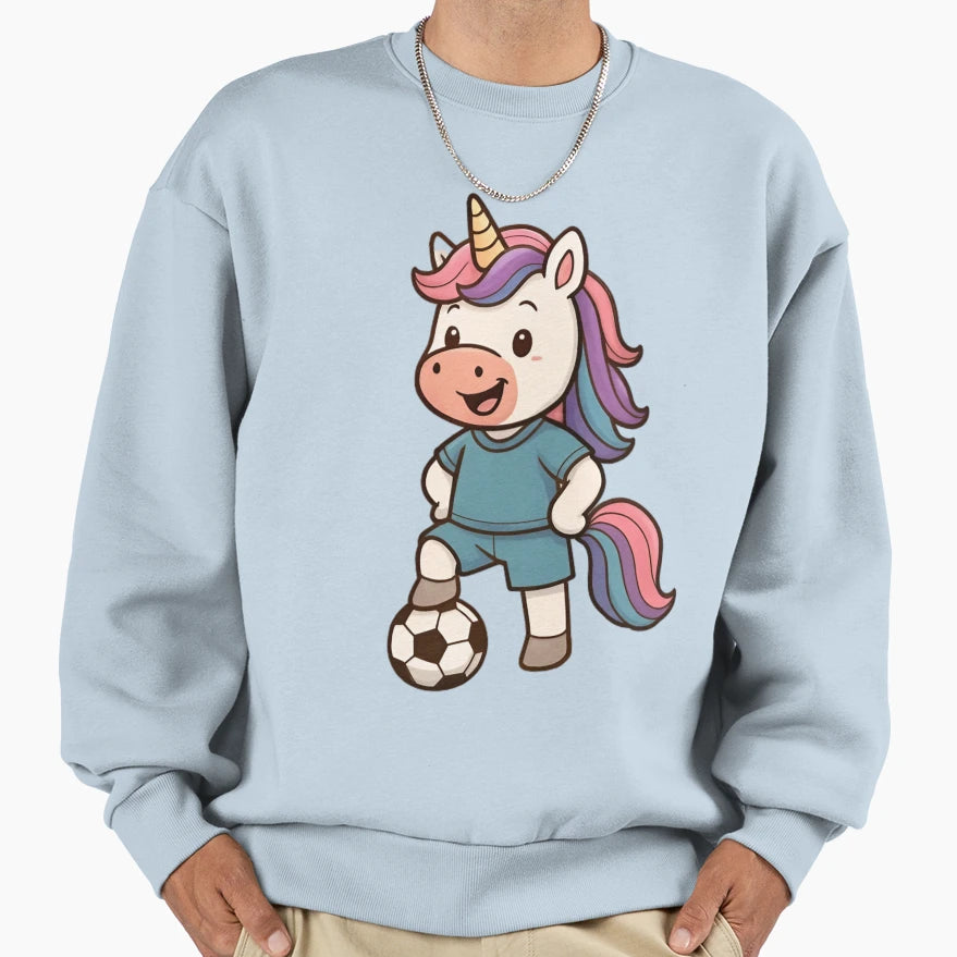 Unicorn Soccer Ball Sweatshirt - Streetwear Style Unisex - T-Shirt, Sweatshirt, Hoodie