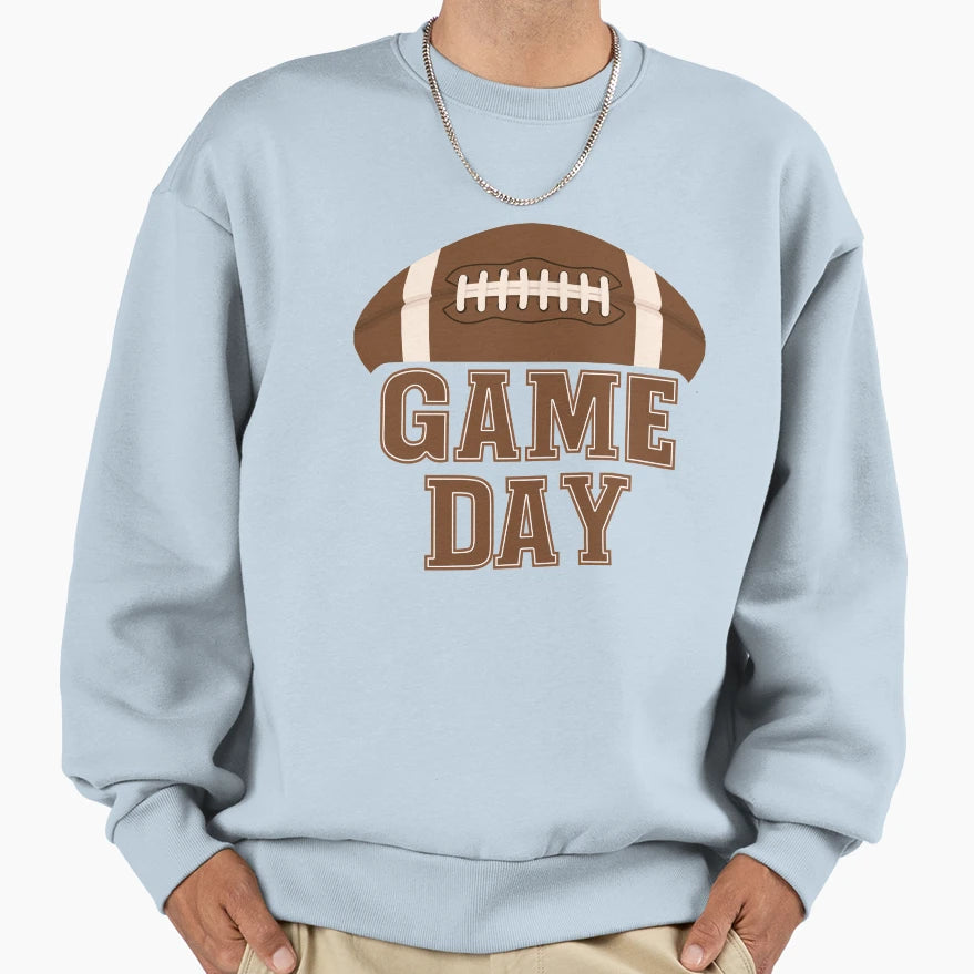 Game Day Football Ball Sweatshirt - Casual Everyday Wear for Adults - T-Shirt, Sweatshirt, Hoodie