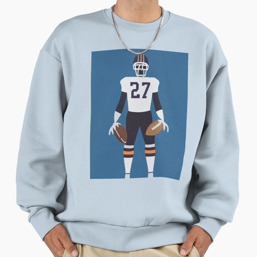 Football Player Hall T-Shirt - Aesthetic Graphic for Adults - T-Shirt, Sweatshirt, Hoodie