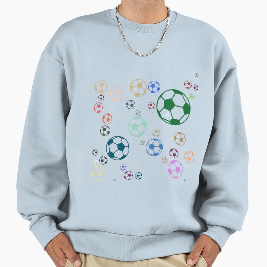 Abstract Multi Color Football Sweatshirt - Fun Novelty Design for Adults - T-Shirt, Sweatshirt, Hoodie