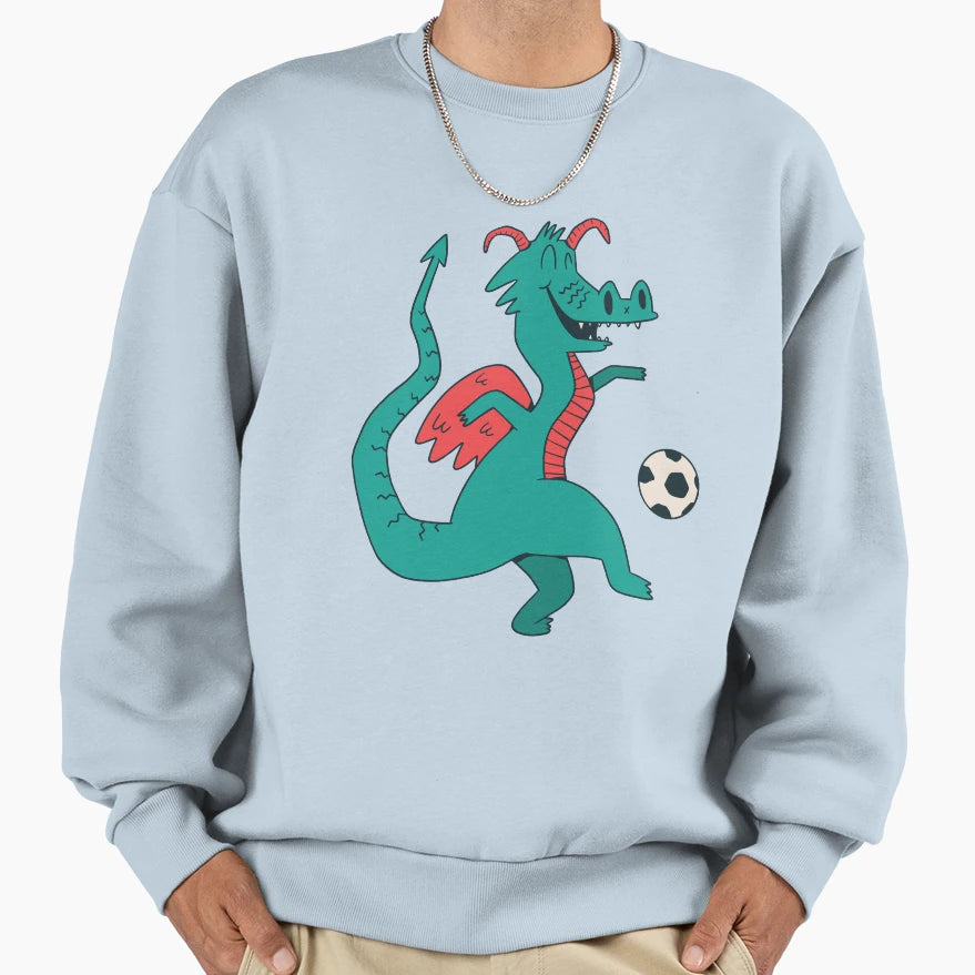 Soccer Dragon Sport Sweatshirt - Minimalist Print for Adults - T-Shirt, Sweatshirt, Hoodie
