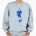 Soccer Blue Sweatshirt - Minimalist Print for Adults - T-Shirt, Sweatshirt, Hoodie