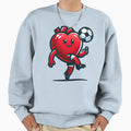 Heart Soccer Football Valentines Day T-Shirt - Custom Art Print Unisex - T-Shirt, Sweatshirt, Hoodie
