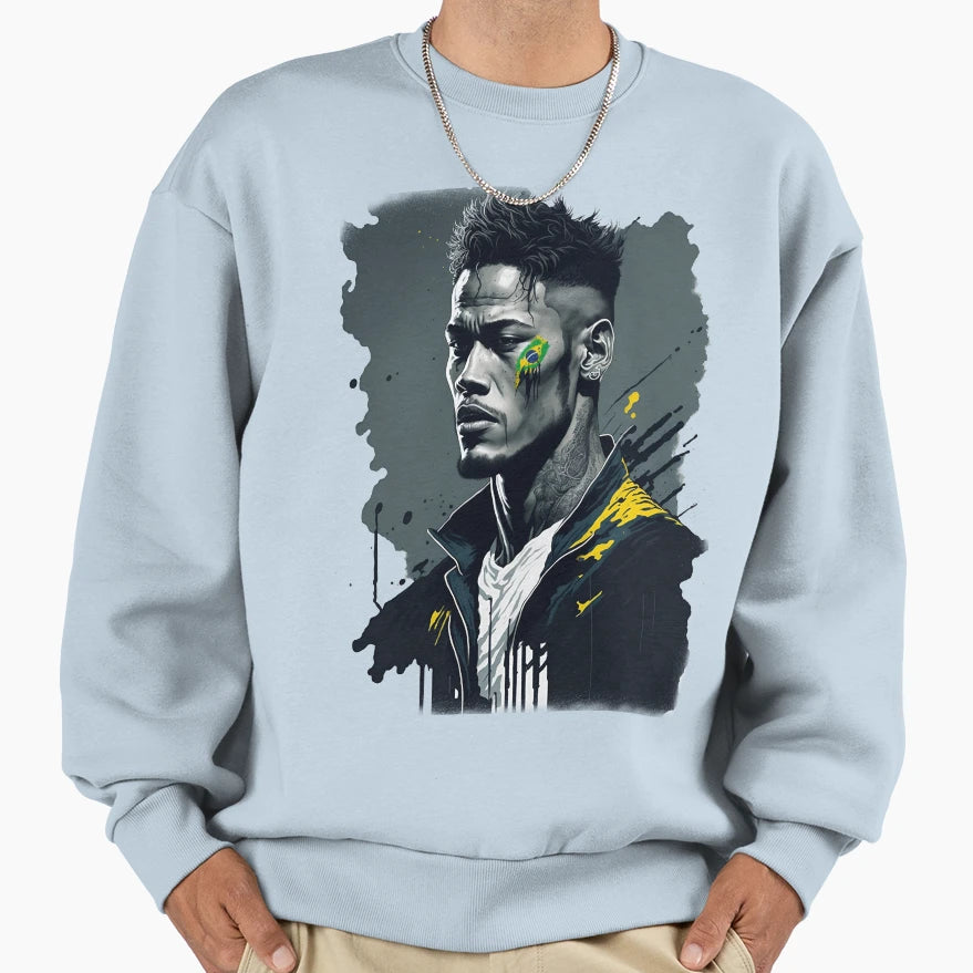 Neymar Jr Splash Art Sweatshirt - Minimalist Print Men Women - T-Shirt, Sweatshirt, Hoodie