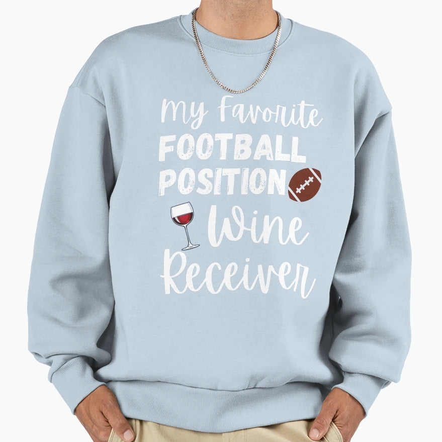 My Favorite Football Position Wine Sweatshirt - Minimalist Print Unisex - T-Shirt, Sweatshirt, Hoodie