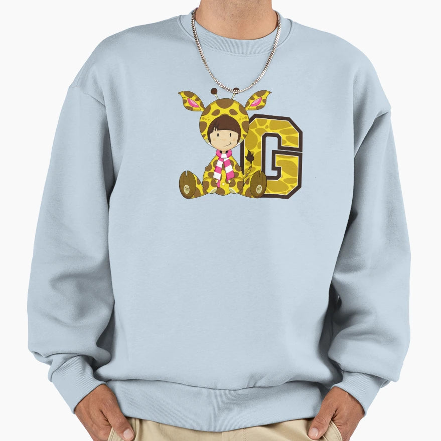 G Is Giraffe Sweatshirt - Novelty Apparel for Adults - T-Shirt, Sweatshirt, Hoodie