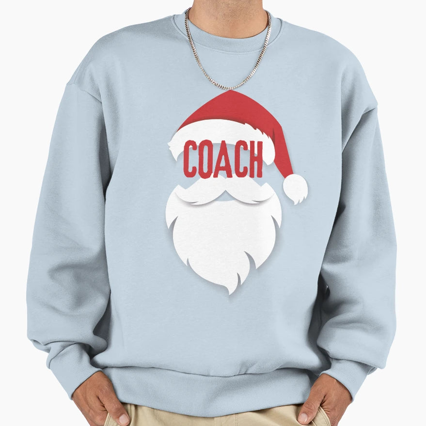 College Team Sports Coach Santa Claus Sweatshirt - Streetwear Style Unisex - T-Shirt, Sweatshirt, Hoodie