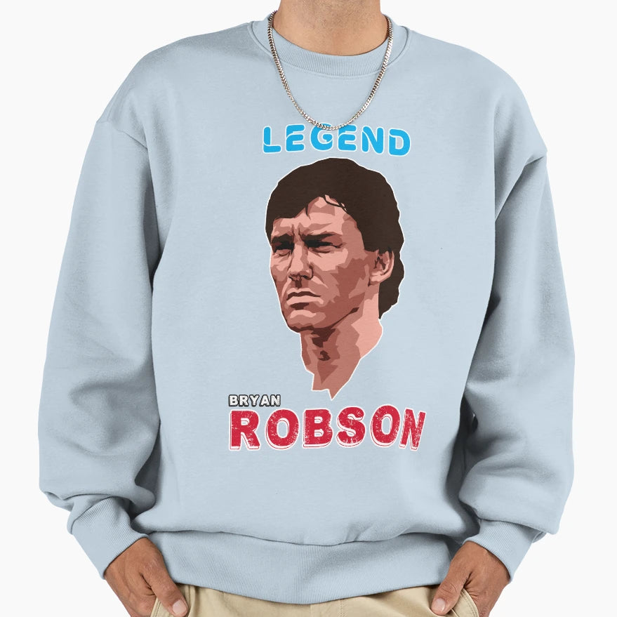 Bryan Robson Football Legend Sweatshirt - Unique Graphic Unisex - T-Shirt, Sweatshirt, Hoodie