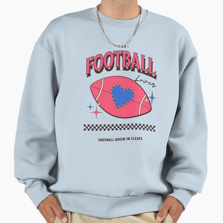 Football Valentines Day Sweatshirt - Graphic Print Unisex - T-Shirt, Sweatshirt, Hoodie