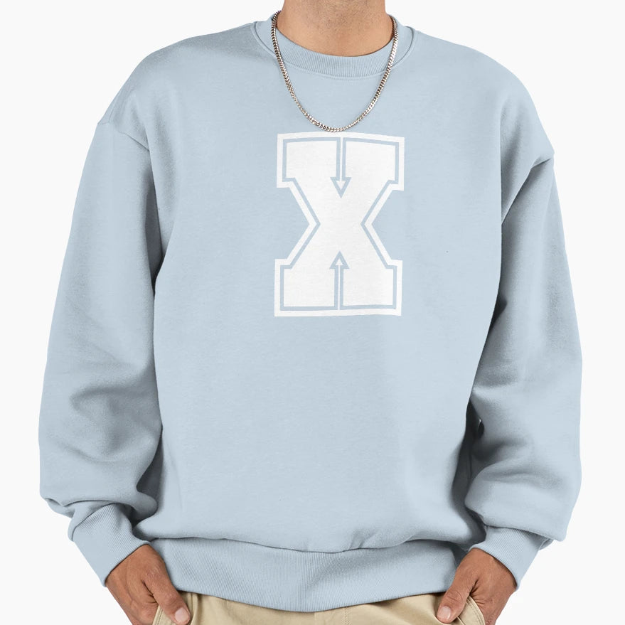 Letter X Sweatshirt - Casual Everyday Wear Men Women - T-Shirt, Sweatshirt, Hoodie