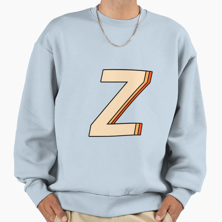 Orange Z Sweatshirt - Casual Everyday Wear Men Women - T-Shirt, Sweatshirt, Hoodie