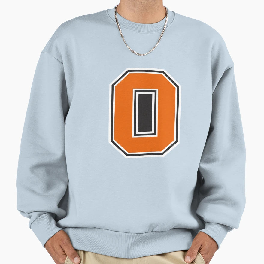 Orange White Number 0 Jersey Player Sweatshirt - Novelty Apparel Unisex - T-Shirt, Sweatshirt, Hoodie