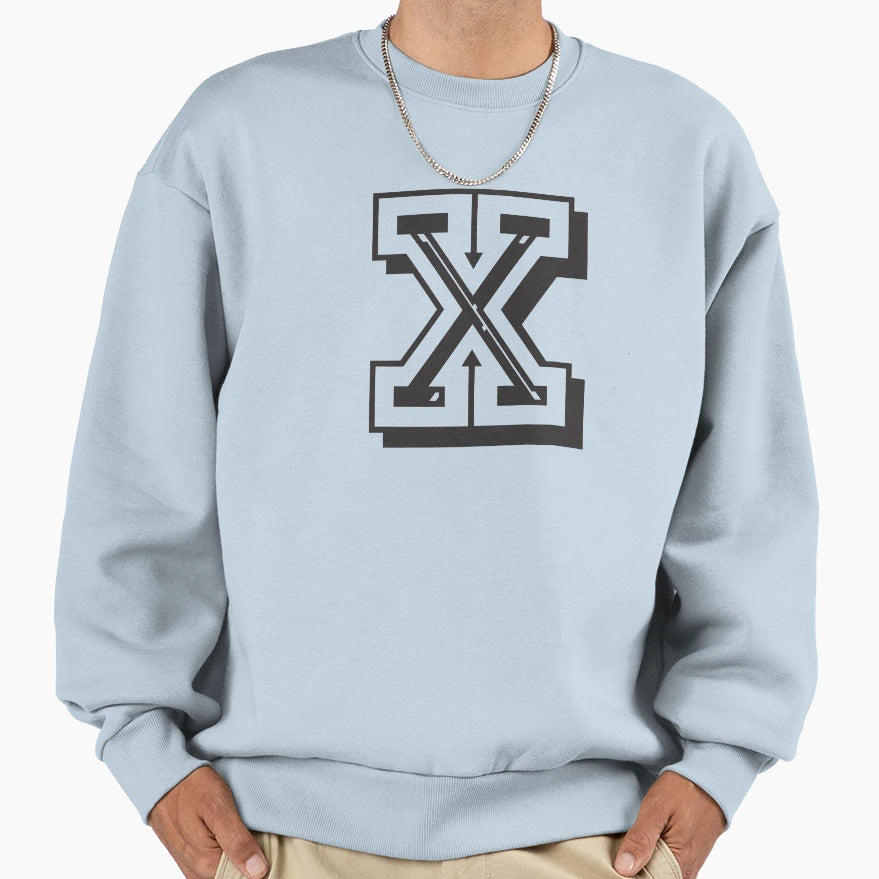 Letter X College Font University Uni Sweatshirt - Trendy Graphic Men Women - T-Shirt, Sweatshirt, Hoodie