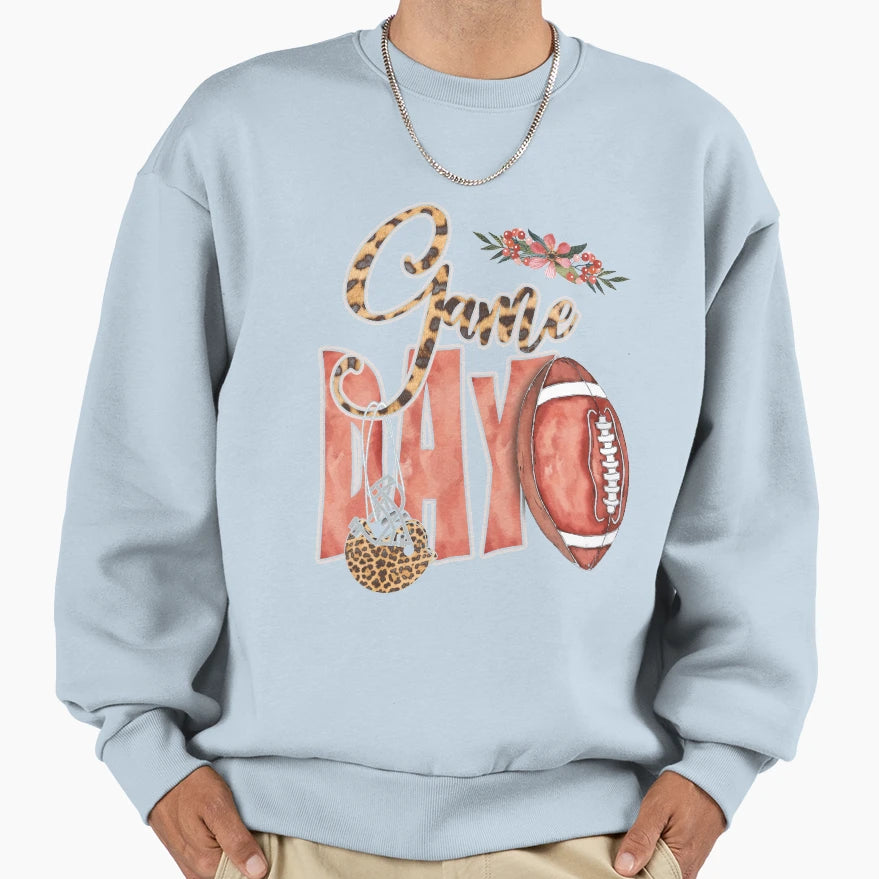 Football Leopard Game Day Sweatshirt - Novelty Apparel Men Women - T-Shirt, Sweatshirt, Hoodie