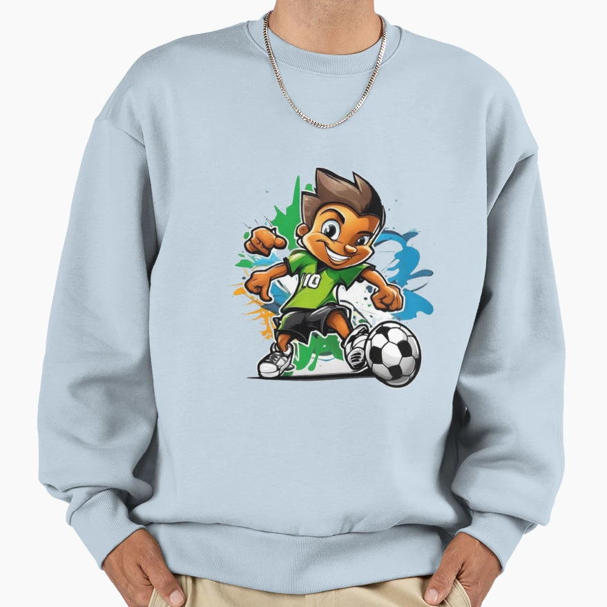 Animated Soccer Legends Epic Field Sweatshirt - Trendy Graphic for Adults - T-Shirt, Sweatshirt, Hoodie