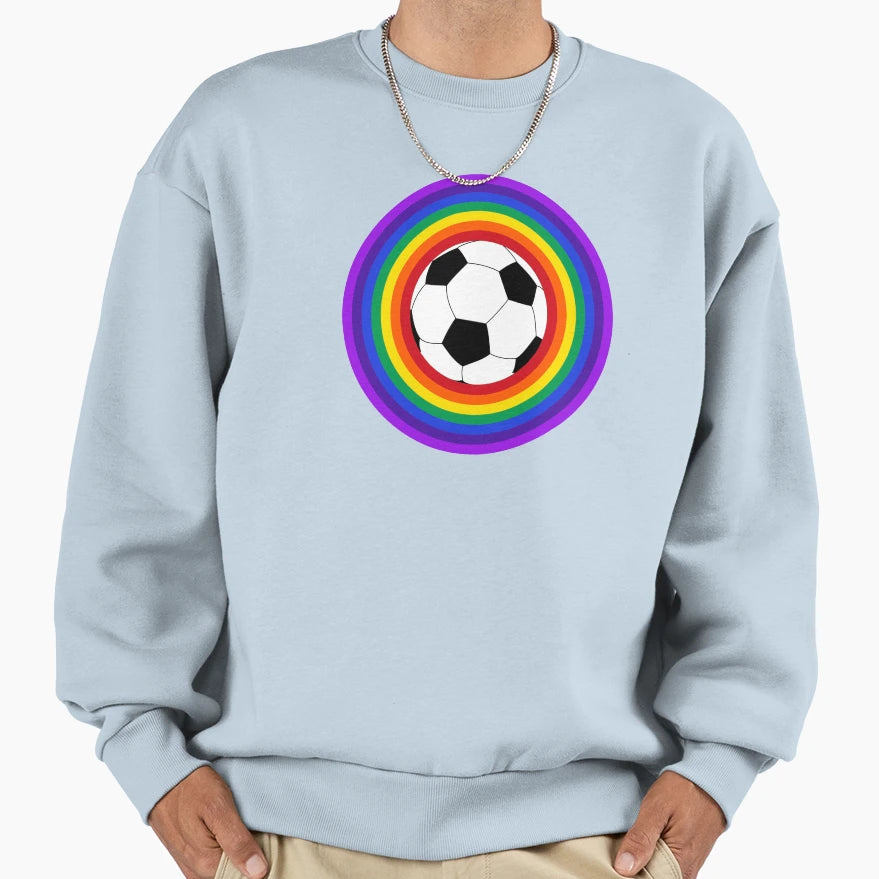 Lgbtq Gay Pride Football Soccer Sweatshirt - Minimalist Print for Adults - T-Shirt, Sweatshirt, Hoodie