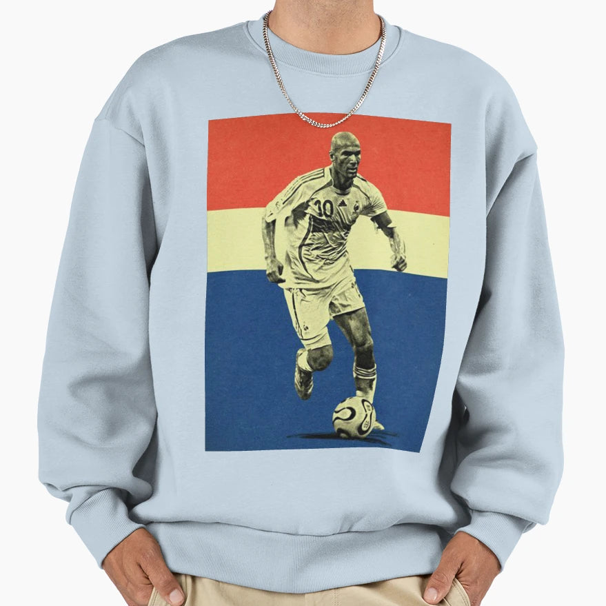 Zinedine Zidane Illustration Sweatshirt - Streetwear Style Men Women - T-Shirt, Sweatshirt, Hoodie
