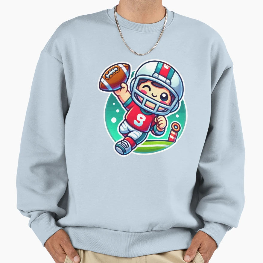 Adorable Football Player Scores Sweatshirt - Unique Graphic Men Women - T-Shirt, Sweatshirt, Hoodie
