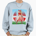 Danish Football Fan Goal Background Sweatshirt - Custom Art Print Unisex - T-Shirt, Sweatshirt, Hoodie