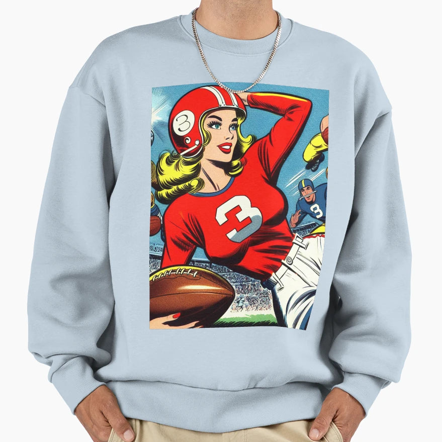 Football Comics Sweatshirt - Custom Art Print for Adults - T-Shirt, Sweatshirt, Hoodie