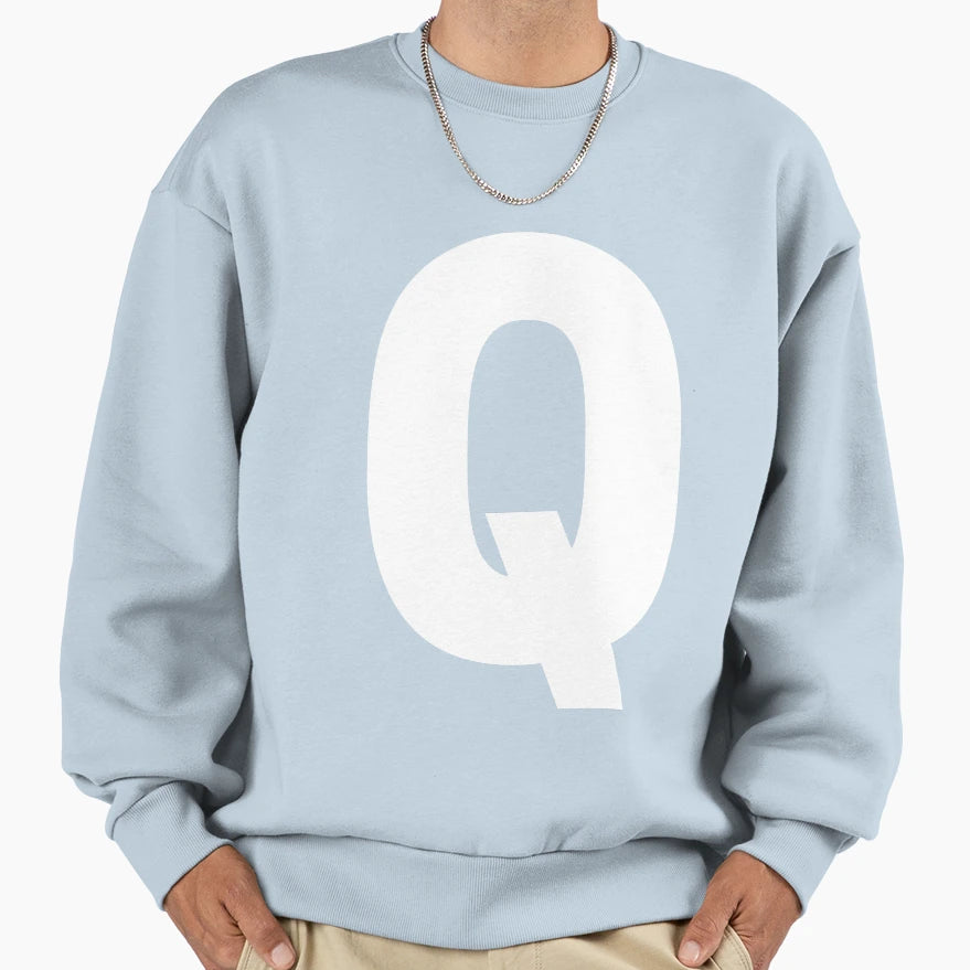 Uppercase Letter Q Sweatshirt - Fun Novelty Design Men Women - T-Shirt, Sweatshirt, Hoodie