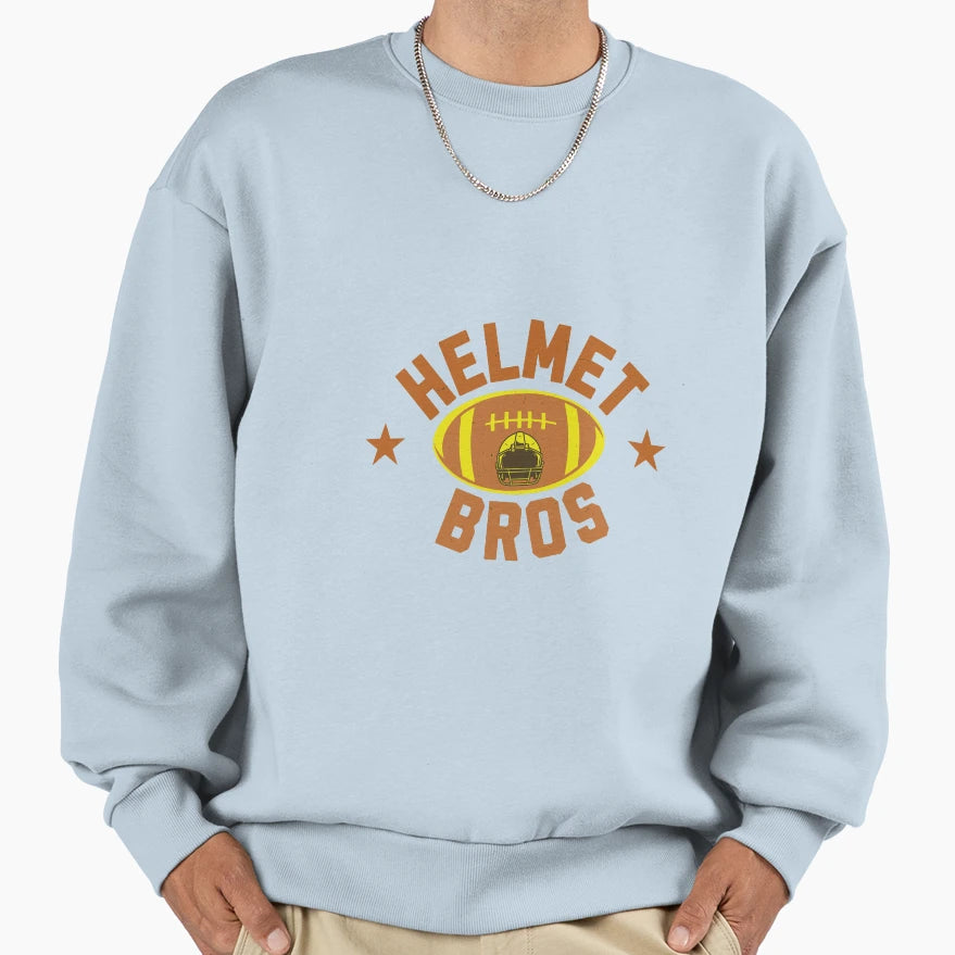 American Football Helmet Bros Sweatshirt - Graphic Print for Adults - T-Shirt, Sweatshirt, Hoodie