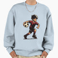 Cartoon Playing Football Sweatshirt - Minimalist Print Unisex - T-Shirt, Sweatshirt, Hoodie