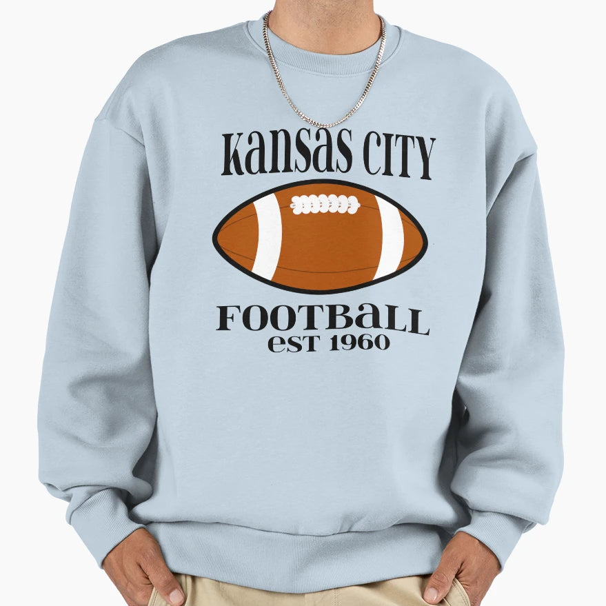 Kansas City Football Sweatshirt - Fun Novelty Design for Adults - T-Shirt, Sweatshirt, Hoodie