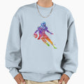 American Football Player Watercolor Sweatshirt - Graphic Print for Adults - T-Shirt, Sweatshirt, Hoodie