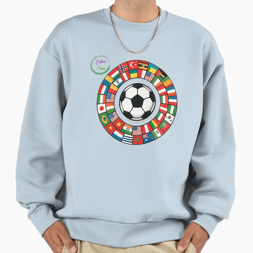 World Soccer Sweatshirt - Fun Novelty Design for Adults - T-Shirt, Sweatshirt, Hoodie