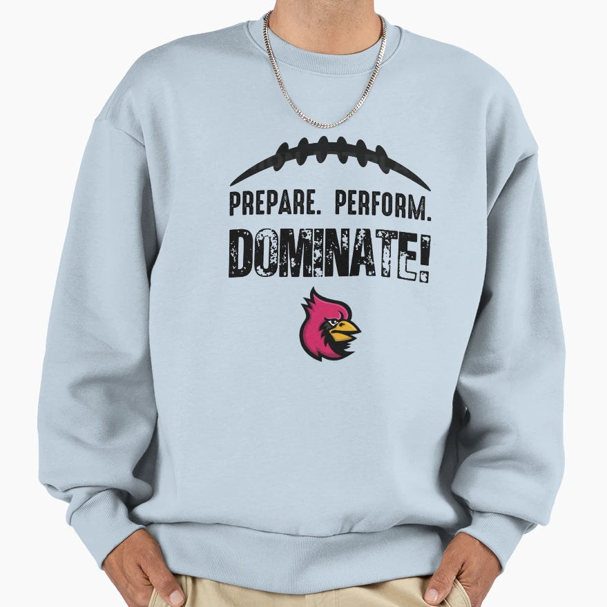 Summer Camp Football Dominate Cardinals Sweatshirt - Trendy Graphic Unisex - T-Shirt, Sweatshirt, Hoodie