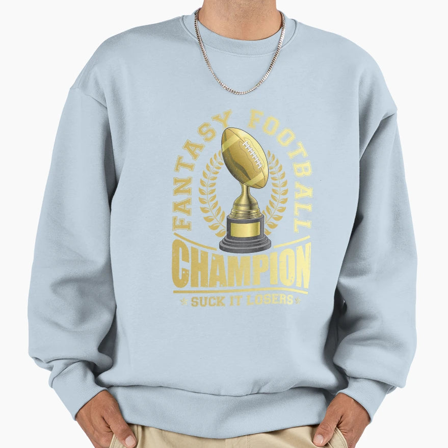 Winner Football Champ Champion Draft Sweatshirt - Graphic Print for Adults - T-Shirt, Sweatshirt, Hoodie