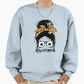 Soccermom Messy Bun Mom Womens Sweatshirt - Aesthetic Graphic for Adults - T-Shirt, Sweatshirt, Hoodie