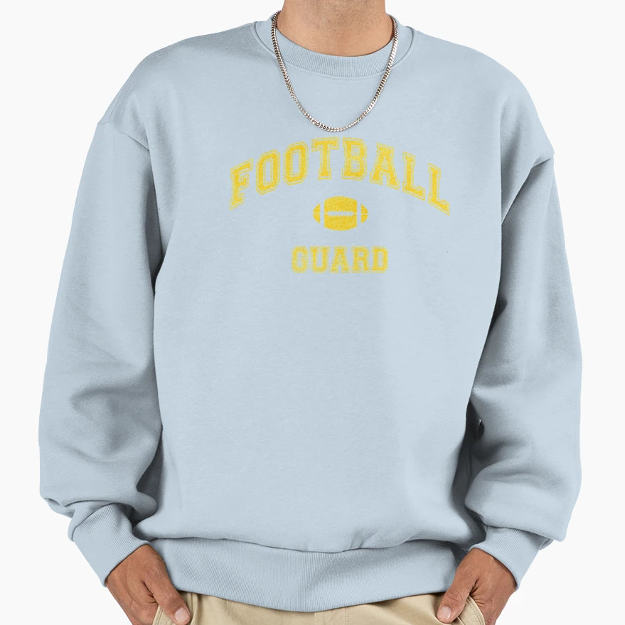 Football Team Guard Distressed Sweatshirt - Aesthetic Graphic Men Women - T-Shirt, Sweatshirt, Hoodie