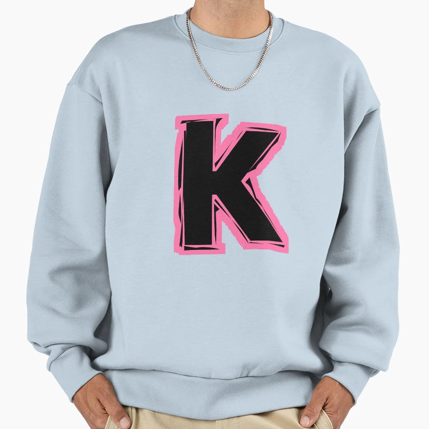 K Initial Sweatshirt - Unique Graphic Unisex - T-Shirt, Sweatshirt, Hoodie