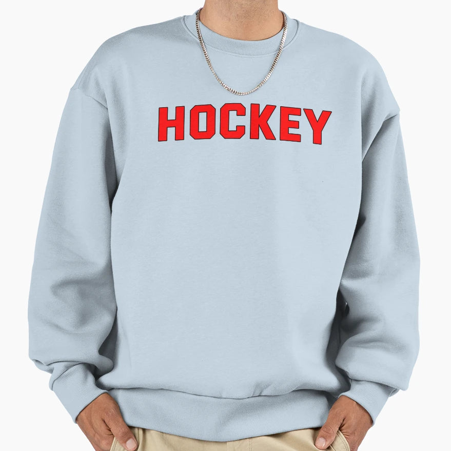 Hockey Player Jersey Text Sweatshirt - Fun Novelty Design Unisex - T-Shirt, Sweatshirt, Hoodie