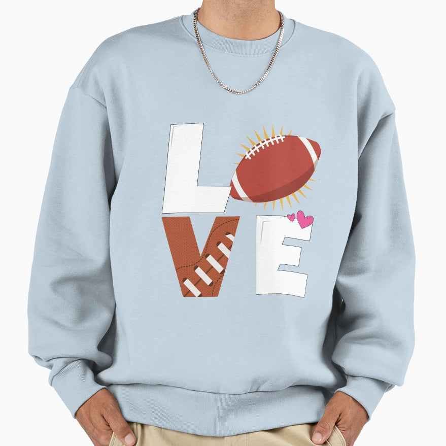 Love Rugby Football Rugby Rugby Sweatshirt - Custom Art Print Men Women - T-Shirt, Sweatshirt, Hoodie