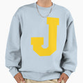 Alphabet Yellow J Sports Letter J Sweatshirt - Novelty Apparel for Adults - T-Shirt, Sweatshirt, Hoodie